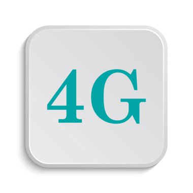 4g simgesi. Beyaz arka plan üzerinde Internet düğmesi