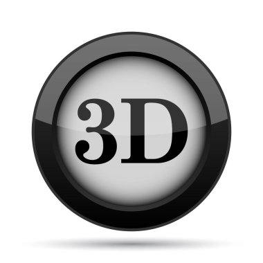 3D simgesi. Beyaz arka plan üzerinde Internet düğmesi