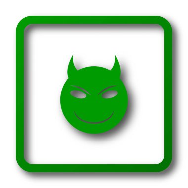 Kötü simgesi. Beyaz arka plan üzerinde Internet düğmesi