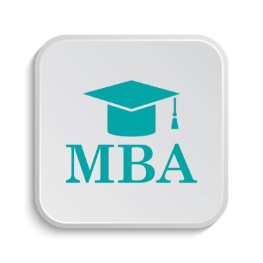 MBA simgesi. Beyaz arka plan üzerinde Internet düğmesi