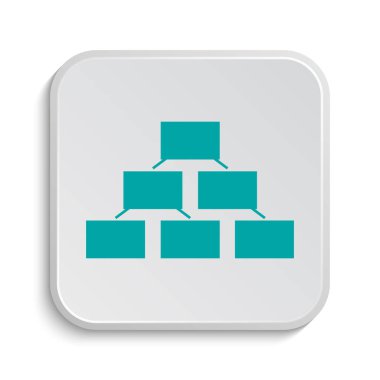 Kuruluş şeması simgesi. Beyaz arka plan üzerinde Internet düğmesi