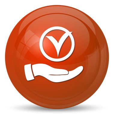 El simgesi ile kene. Beyaz arka plan üzerinde Internet düğmesi