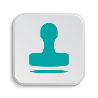 Damga simgesi. Beyaz arka plan üzerinde Internet düğmesi