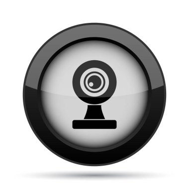 Webcam kutsal kişilerin resmi. Beyaz arka plan üzerinde Internet düğmesi