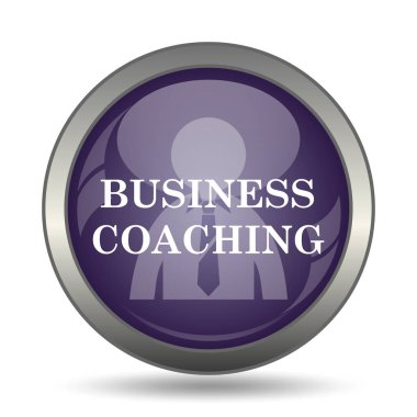 İş koçluk simgesi. Beyaz arka plan üzerinde Internet düğmesi