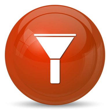 Filtre simgesi. Beyaz arka plan üzerinde Internet düğmesi