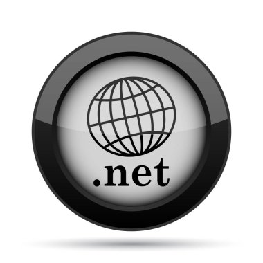 .NET simgesi. Beyaz arka plan üzerinde Internet düğmesi