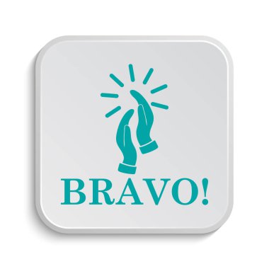 Simge bravo. Beyaz arka plan üzerinde Internet düğmesi