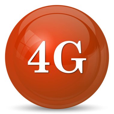 4g simgesi. Beyaz arka plan üzerinde Internet düğmesi