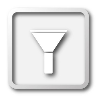 Filtre simgesi. Beyaz arka plan üzerinde Internet düğmesi