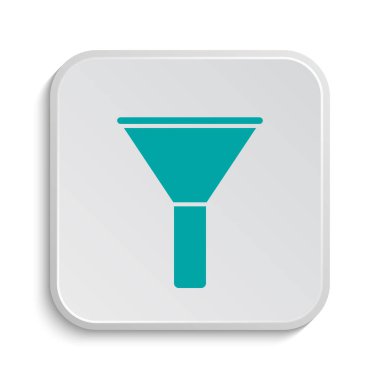 Filtre simgesi. Beyaz arka plan üzerinde Internet düğmesi