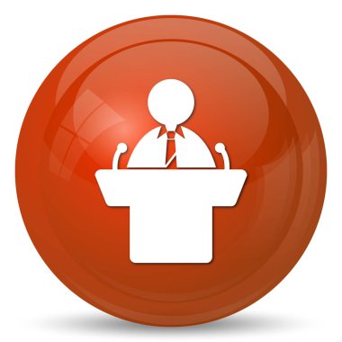 Hoparlör simgesi. Beyaz arka plan üzerinde Internet düğmesi