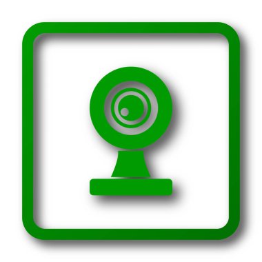 Webcam kutsal kişilerin resmi. Beyaz arka plan üzerinde Internet düğmesi