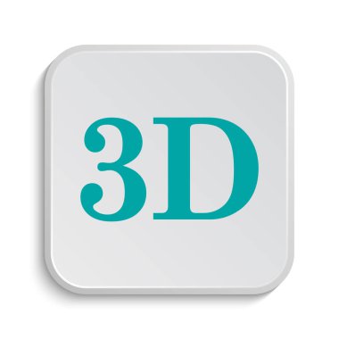 3D simgesi. Beyaz arka plan üzerinde Internet düğmesi