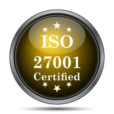 ISO 27001 simgesi. Beyaz arka plan üzerinde Internet düğmesi