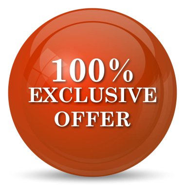 % 100 özel teklif simgesi. Beyaz arka plan üzerinde Internet düğmesi