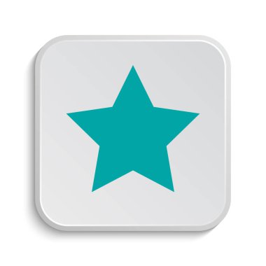 Favori simgesi. Beyaz arka plan üzerinde Internet düğmesi