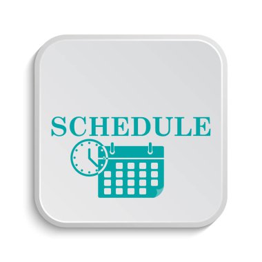 Zamanlama simgesini. Beyaz arka plan üzerinde Internet düğmesi