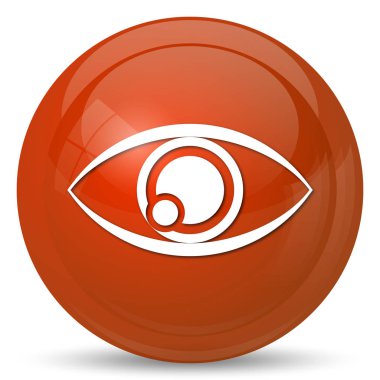 Göz simgesini. Beyaz arka plan üzerinde Internet düğmesi