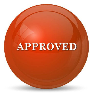 Onaylanmış simgesi. Beyaz arka plan üzerinde Internet düğmesi