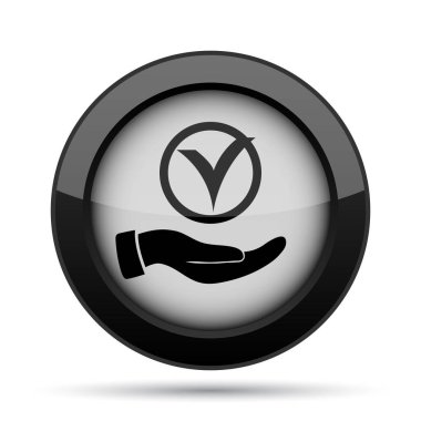 El simgesi ile kene. Beyaz arka plan üzerinde Internet düğmesi