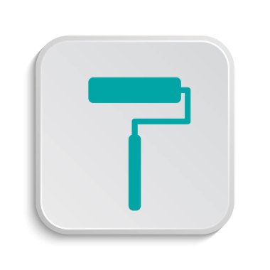 Silindir simgesi. Beyaz arka plan üzerinde Internet düğmesi