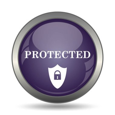 Korumalı simgesi. Beyaz arka plan üzerinde Internet düğmesi