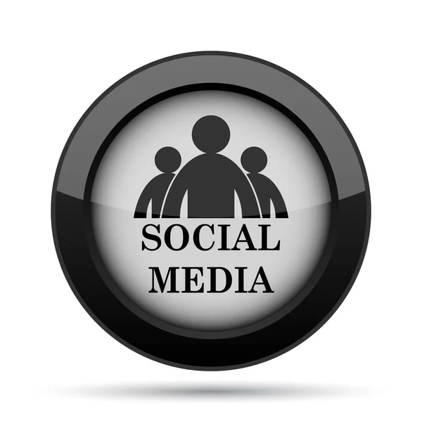 Social Media Icon Internet Button White Background — Stock Photo, Image