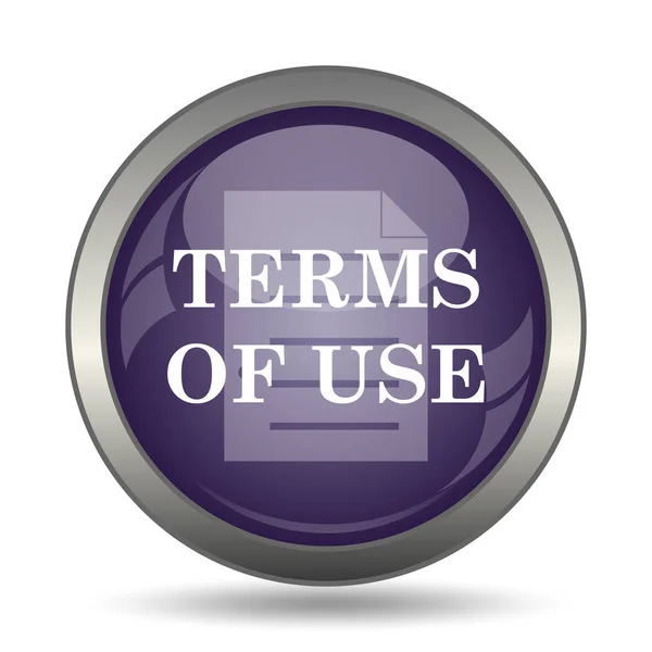 Terms of use icon. Internet button on white background