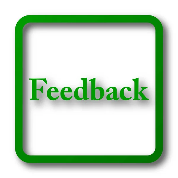 Icona Del Feedback Pulsante Internet Sfondo Bianco — Foto Stock