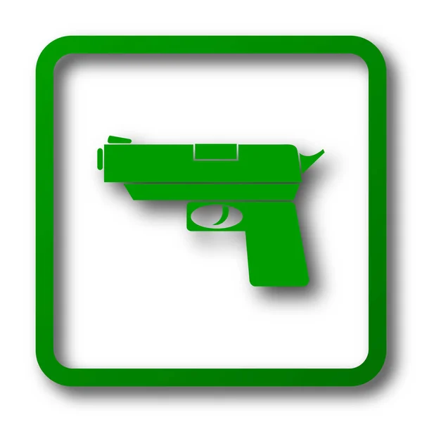 Gun Icon Internet Button White Background — Stock Photo, Image