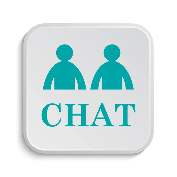 Icona Chat Pulsante Internet Sfondo Bianco — Foto Stock