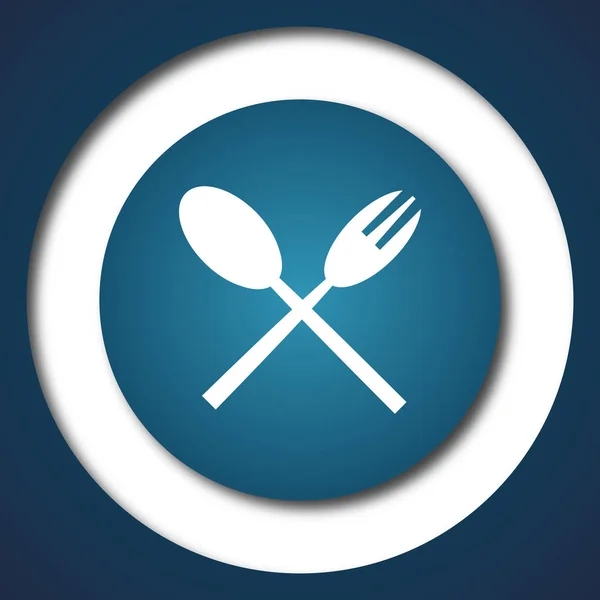 Icona forchetta e cucchiaio — Foto Stock