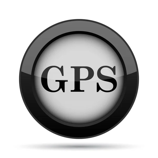 Icona Gps Pulsante Internet Sfondo Bianco — Foto Stock