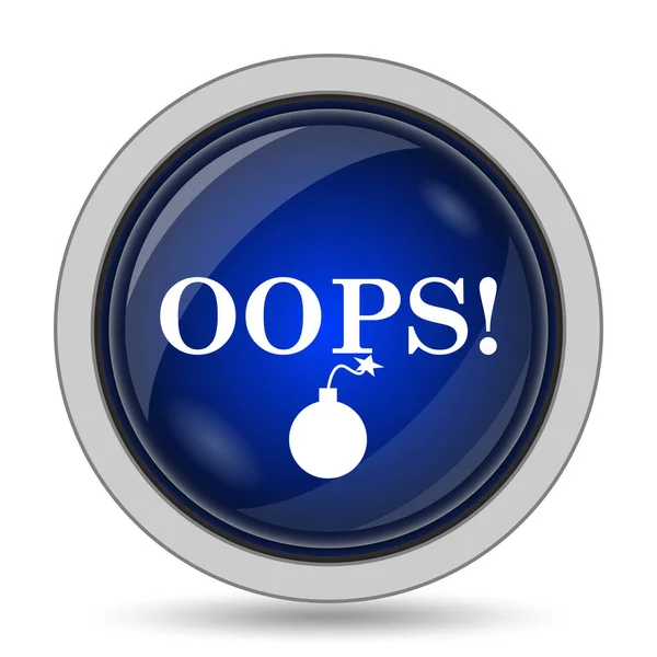 Oops Icon Internet Button White Background — Stock Photo, Image