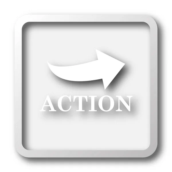 Action Icon Internet Button White Background — Stock Photo, Image