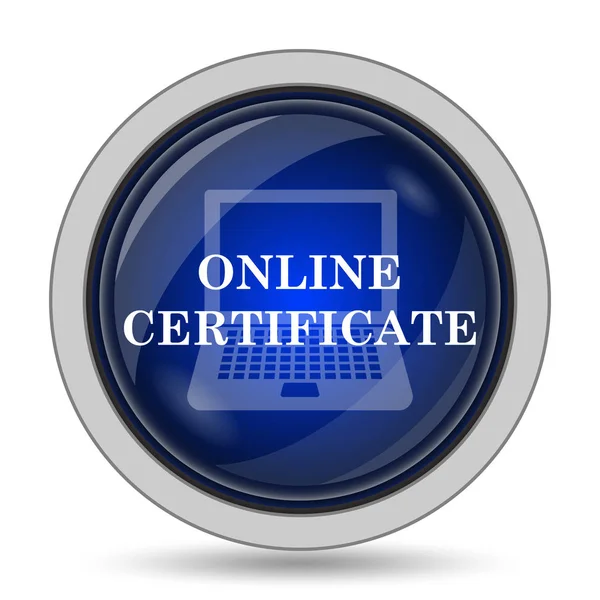 Ícone de certificado online — Fotografia de Stock