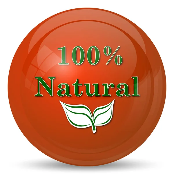 100% naturalny ikona — Zdjęcie stockowe