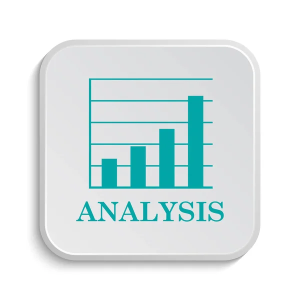 Pictogram Voor Analyse Internet Knop Witte Achtergrond — Stockfoto