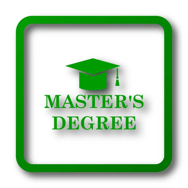 Master\'s degree icon. Internet button on white background