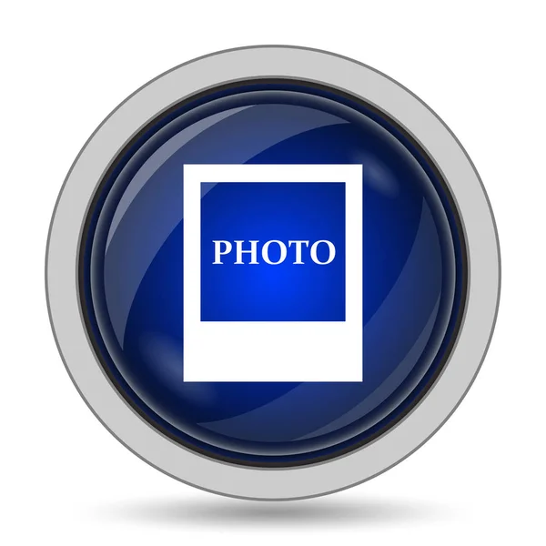 Ikonę Zdjęcie Przycisk Internet Białym Tle — Zdjęcie stockowe