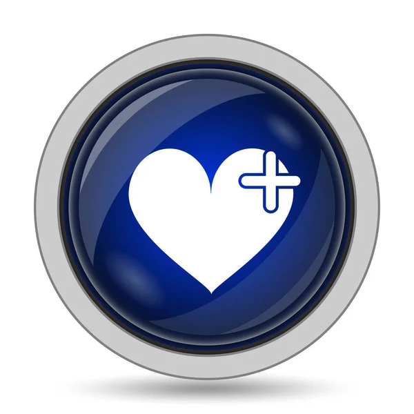 Heart with cross icon — Stock Photo, Image