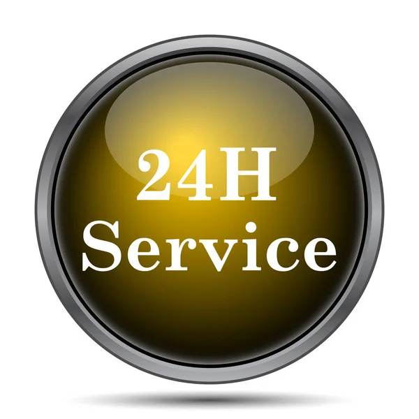 24H Service Icon Internet Button White Background — Stock Photo, Image