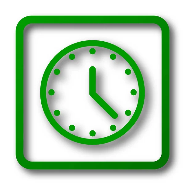 Ícone Relógio Botão Internet Fundo Branco — Fotografia de Stock