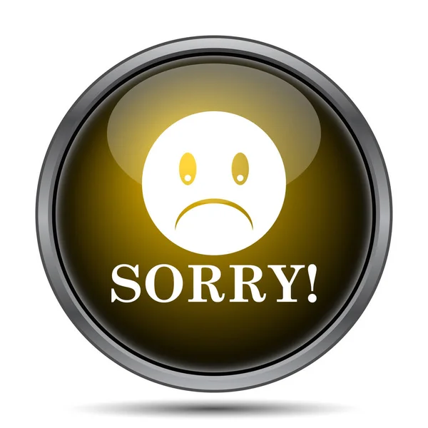 Sorry Icon Internet Button White Background — Stock Photo, Image