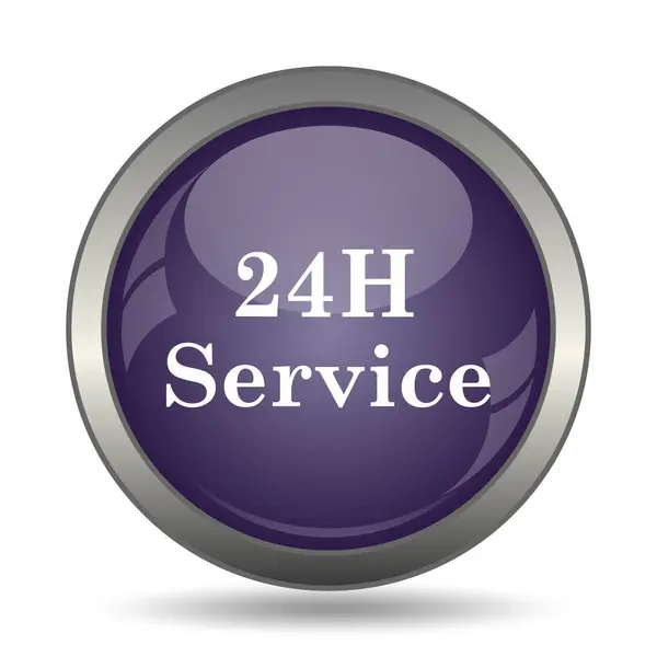 24H Service Icon Internet Button White Background — Stock Photo, Image