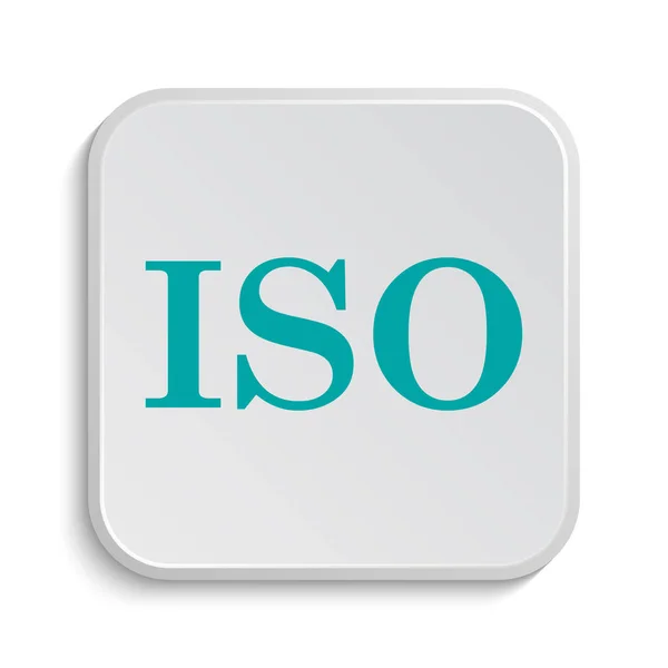 Icona Iso Pulsante Internet Sfondo Bianco — Foto Stock