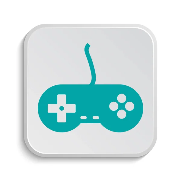 Gamepad Ikona Przycisk Internet Białym Tle — Zdjęcie stockowe