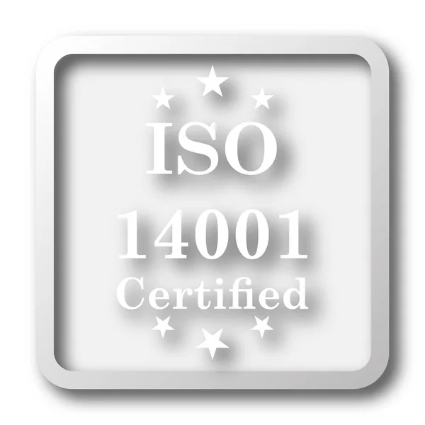 Iso14001 Ikon Internett Knapp Hvit Bakgrunn – stockfoto