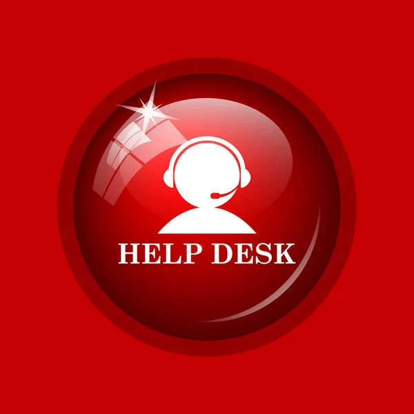 Helpdesk Icon Internet Button Red Background — Stock Photo, Image